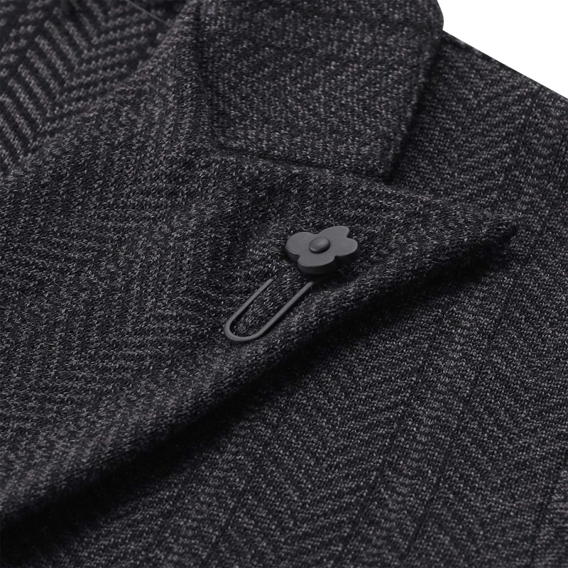 Lardini Anzugjacke Stricksakko aus Schurwolle grau(Image 3)