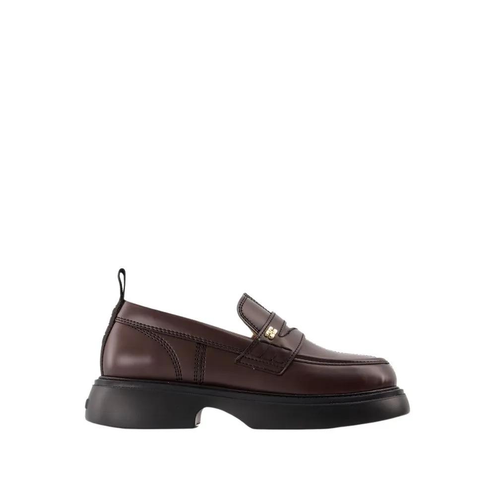 GANNI Loafers & Ballerinas - Everyday Loafers - Synthetic Leather - Melting Cho - Gr. 39 (EU) - in Braun - für Damen