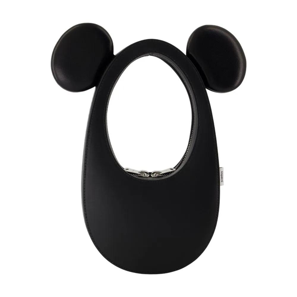 Coperni Crossbody bags Mickey Mini Swipe Purse Leather Black in zwart