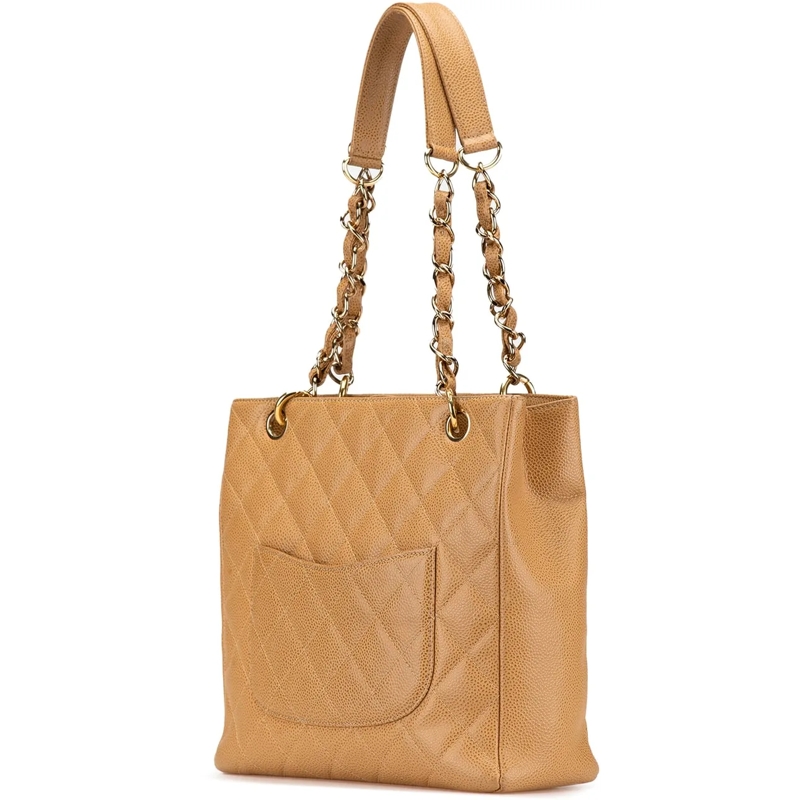 Chanel Shopper Caviar Petite Shopping Tote braun