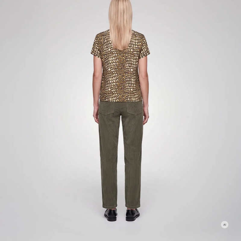 Marc Aurel Bluse Top mit Stehkragen und Reptiliennprint grün(Image 4)