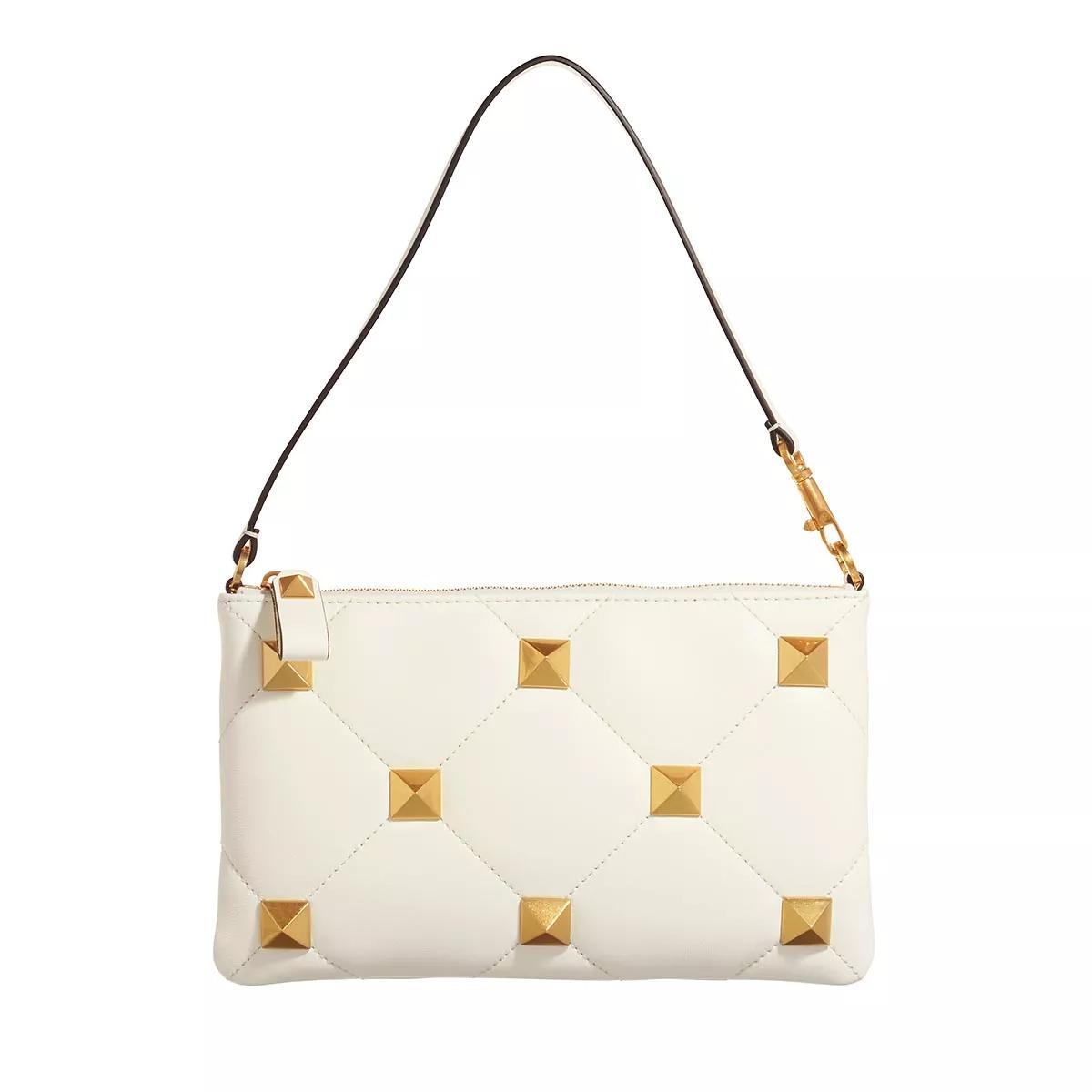 Valentino Garavani Pouch Roman Macro Stud Ivory Pochette