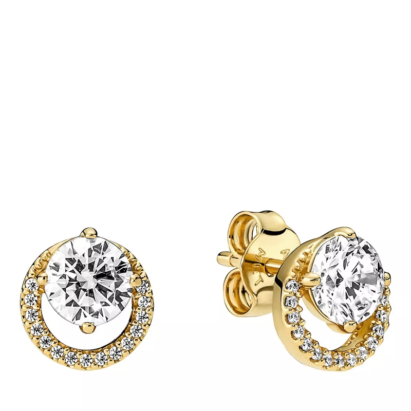 Pandora Boucles d'oreilles à tige Funkelnder Runder Strahlenkranz Ohrringe 14k Gold-plated unique metal blend