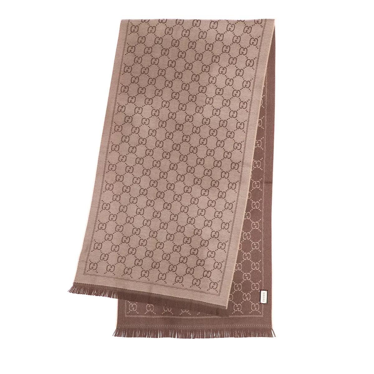 Gucci Tücher & Schals - Scarf Sten Beige Ebony - Gr. unisize - in Braun - für Damen