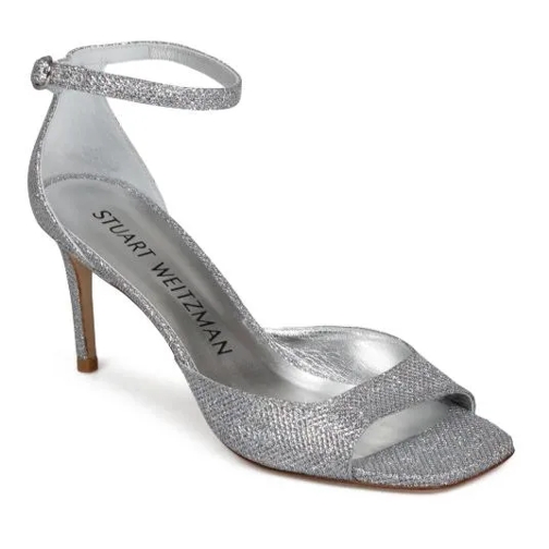 Stuart Weitzman Nudistia 75 Sandal Silver Sandalo