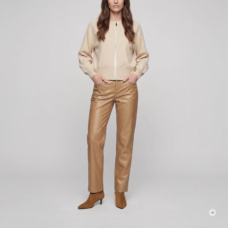 Marc Aurel Ausgestellte Jeans Barrel Fit Jeans- mit Logo- 5-Pocket Styling-  beige(Image 2)