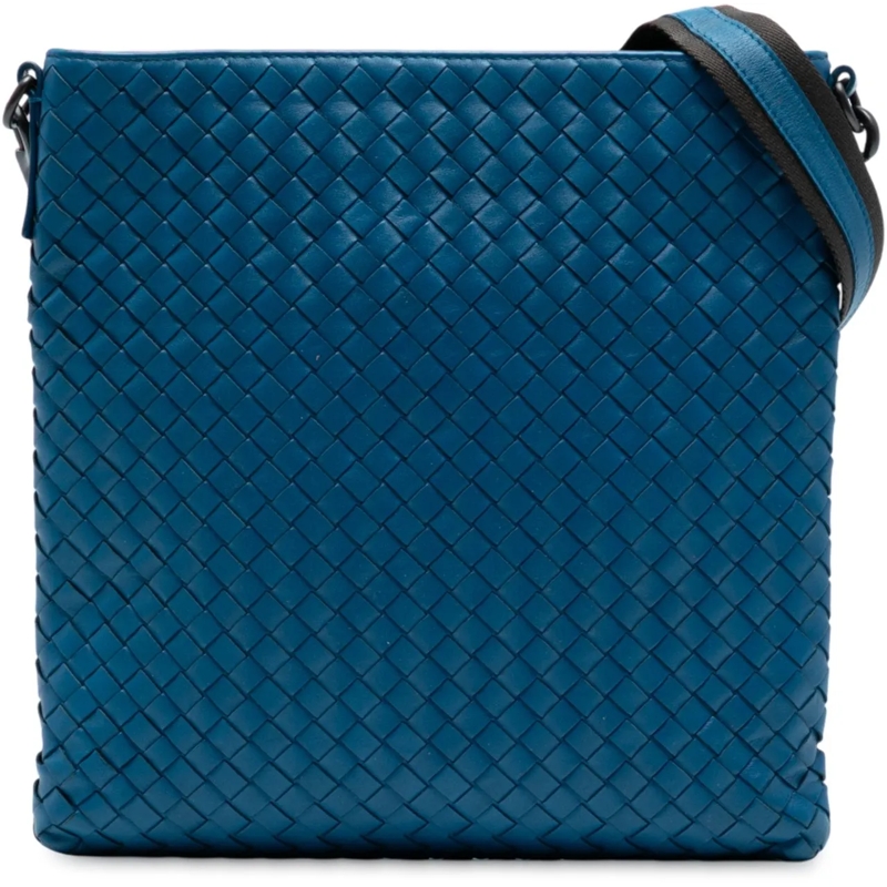 Bottega Veneta Schultertasche Nappa Intrecciato VN Crossbody blau