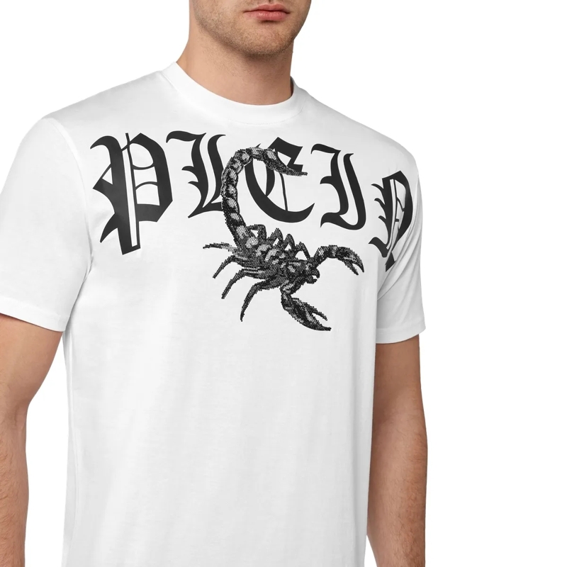 Philipp Plein T-Shirt T-Shirt Scorpion Mit Schmucksteinen weiss(Image 6)