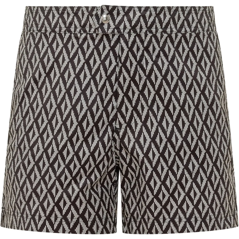 Tom Ford  Swim Short con Stampa Geometrica dunkelgrau
