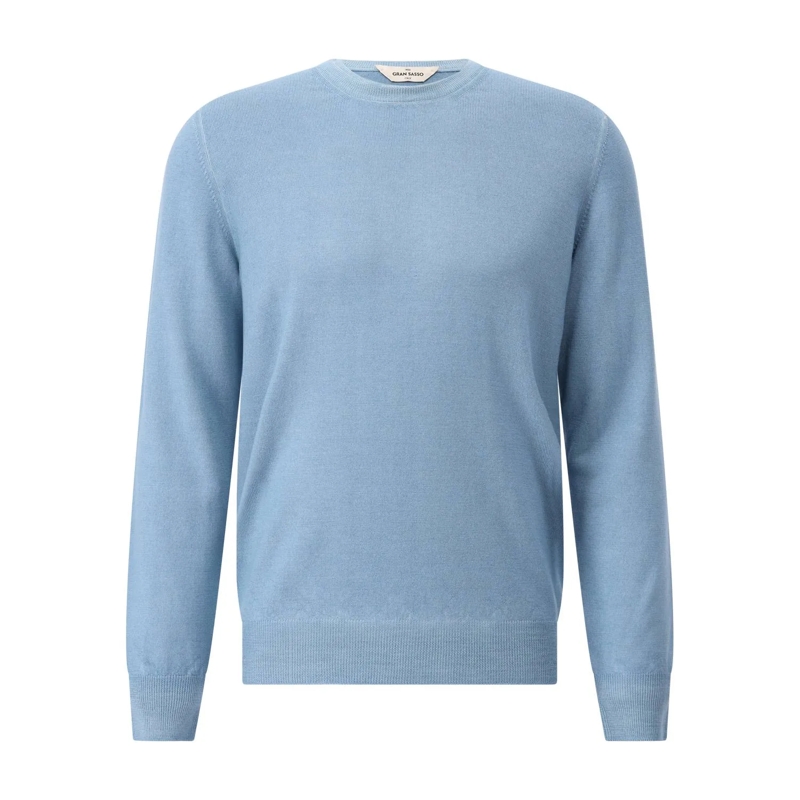 Gran Sasso Pullover Strickpullover aus Wolle Hellblau
