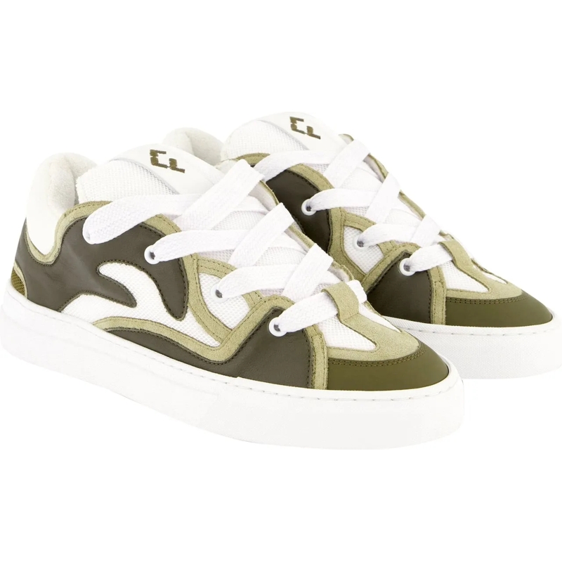 Flâneur Low-Top-Sneaker Avenue Sneaker | White/Green grün