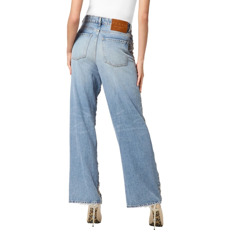 Philipp Plein Jeans Skater-Passform Crystal Verziert jeansblau(Image 2)