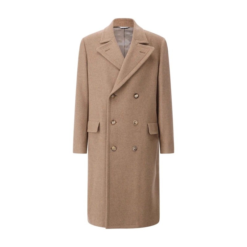 Boglioli Manteau de transition Mantel aus Woll-Kaschmir-Mix braun