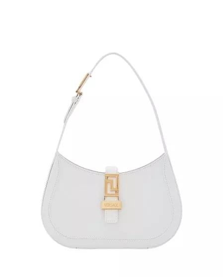 Versace Crossbody bags - Patent Leather Shoulder Bag in wit-Versace 1