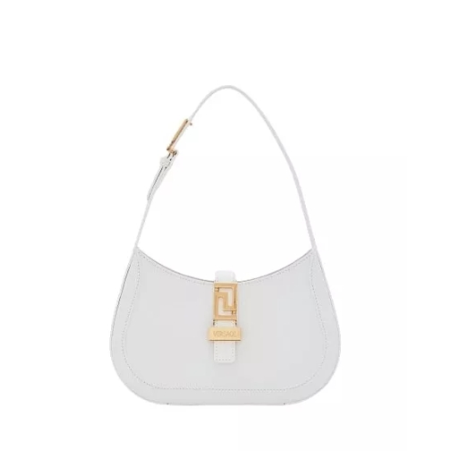 Versace Patent Leather Shoulder Bag White Borsa a tracolla