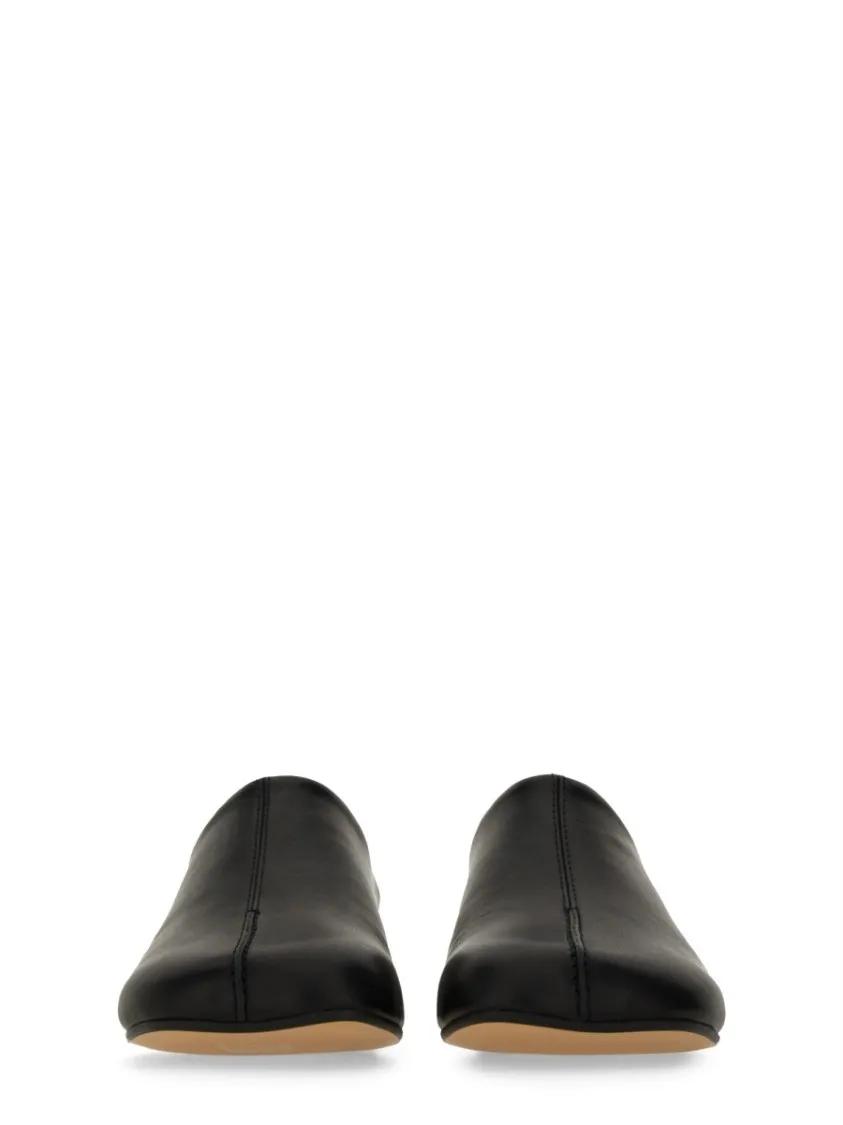 Thumbnail - MM6 Maison Margiela Loafer - Black Leather Slippers - Gr. 39 (EU) - in Schwarz - für Damen