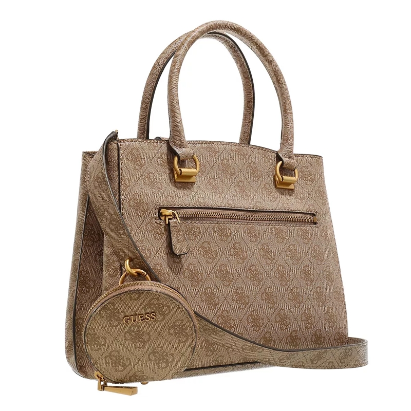 Guess Tote Alexie Girlfriend Satchel Latte Logo(Image 4)