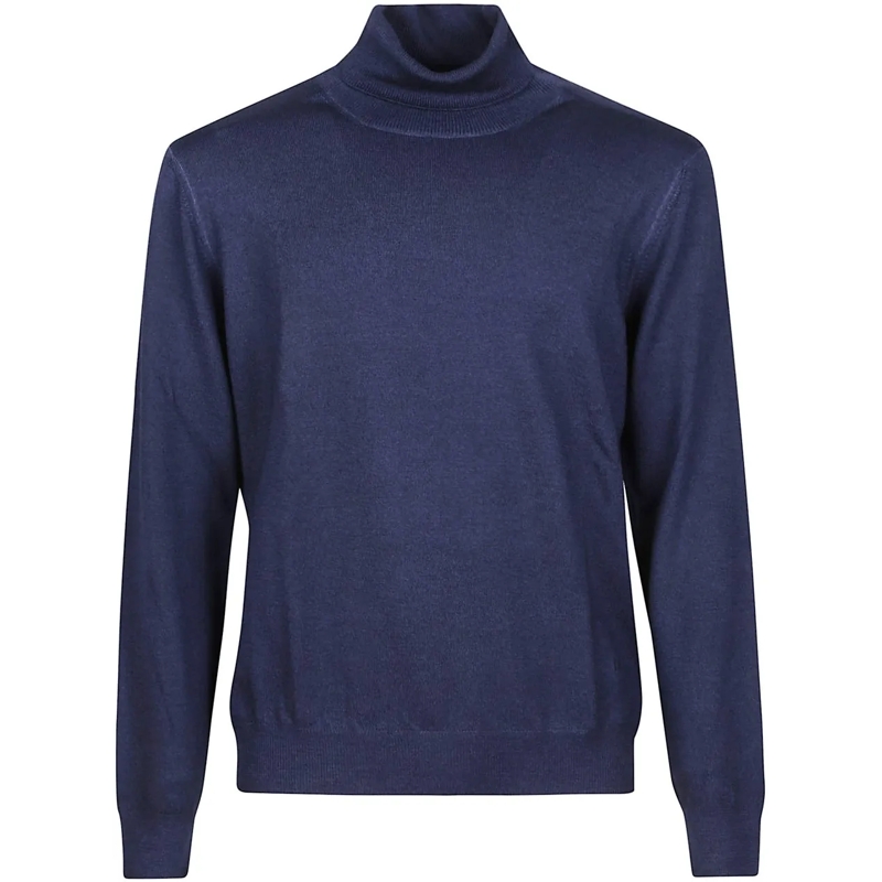 Fay  Turtle Neck Sweater Blue blau