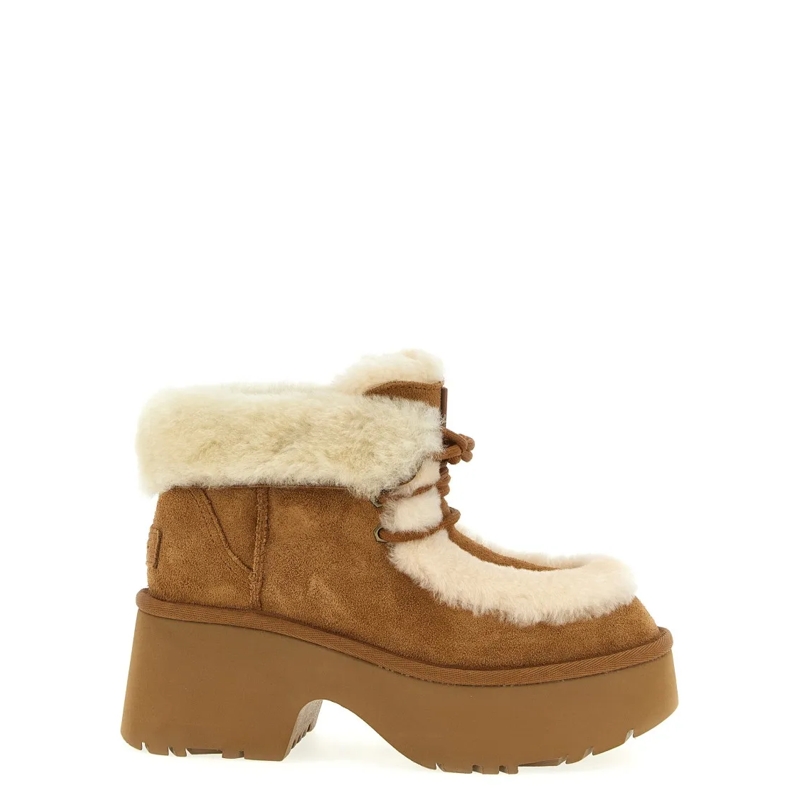 UGG Bottes 'Esmee Lace Up' Ankle Boots Brown