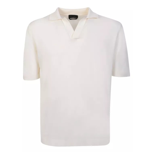 Dell'oglio Cream Cotton Polo Shirt White 