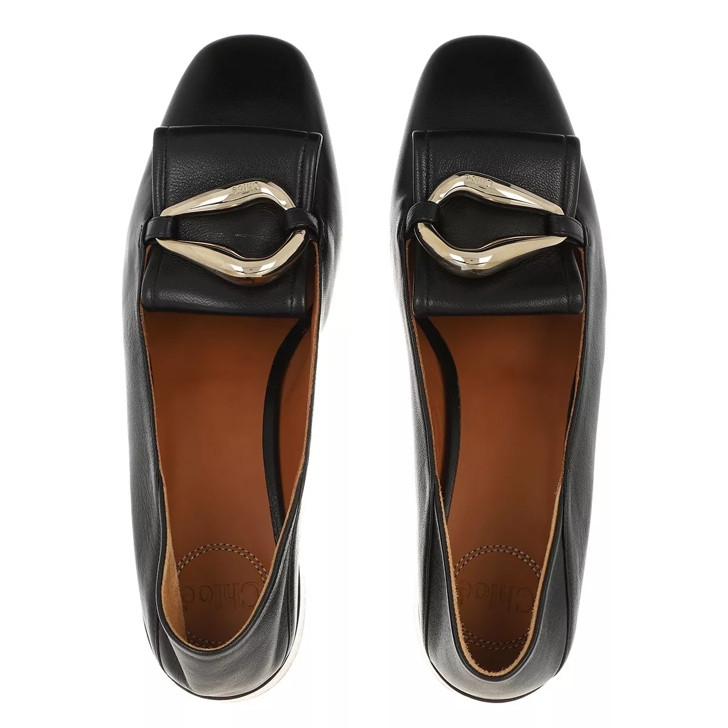 Black flat online loafers