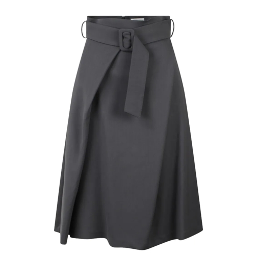 P.A.R.O.S.H. Jupes midi Belted Midi Skirt Grey