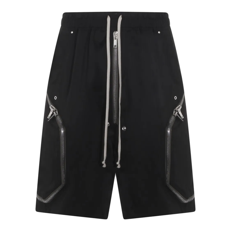Rick Owens Casual Shorts Cotton Shorts With Elasticated Waistband Black