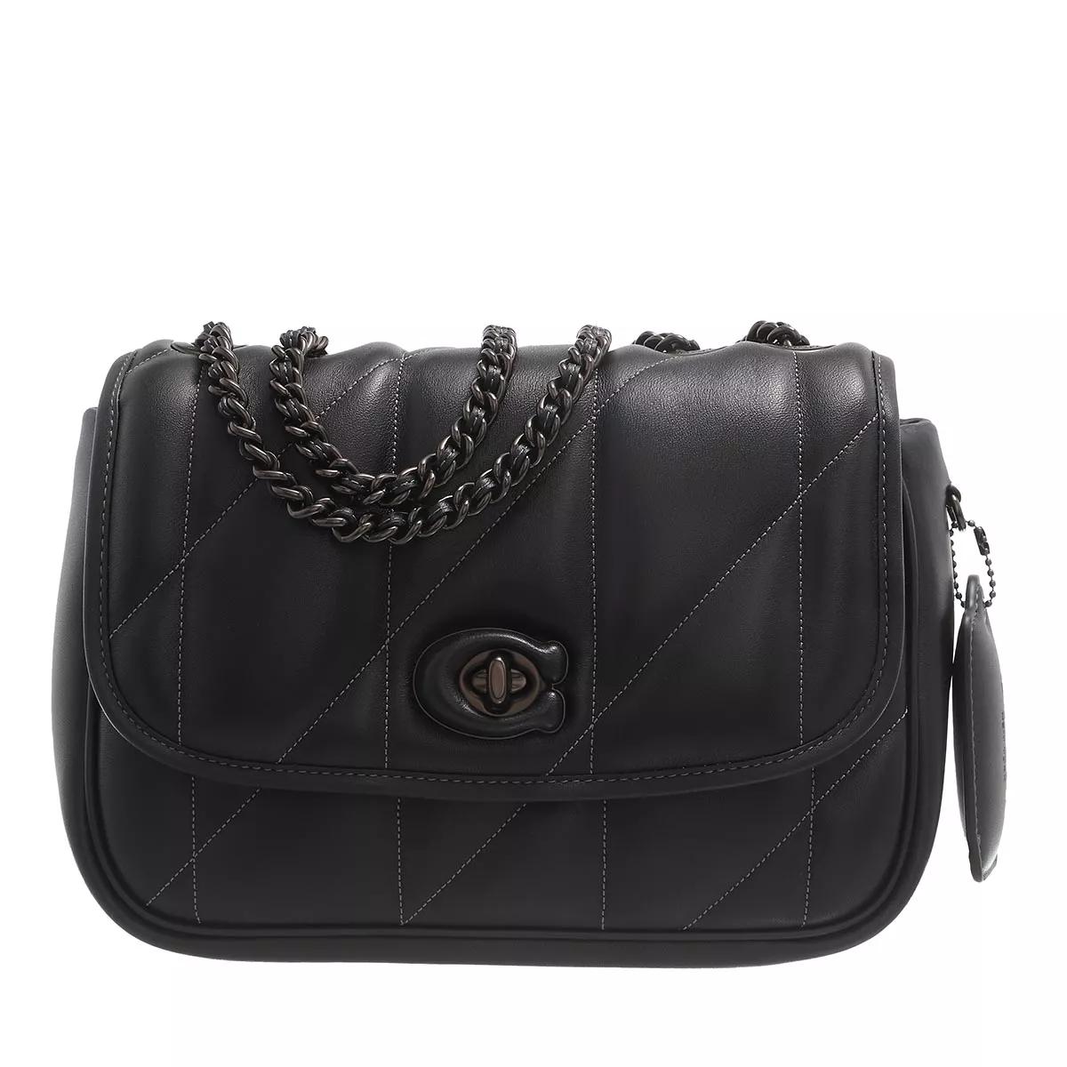 Black quilted coach discount purse