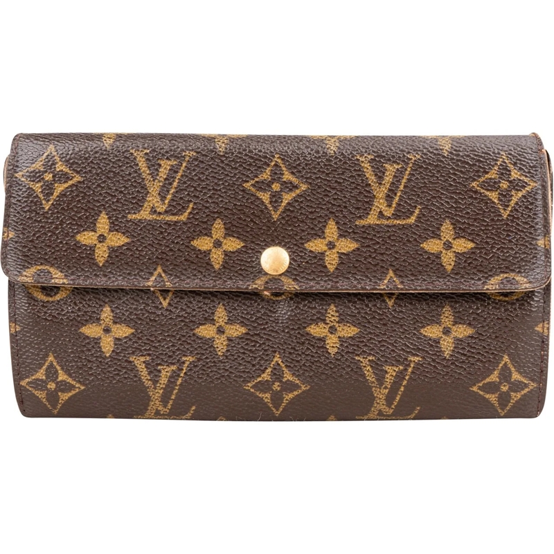 Louis Vuitton Geldbörse Louis Vuitton Canvas Monogram Sarah Wallet braun