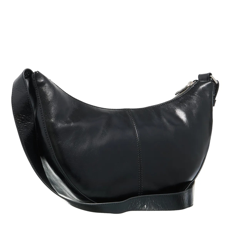 Liebeskind Berlin Crossbody Bag Moon With Zips Lack Distressed Black(Image 3)