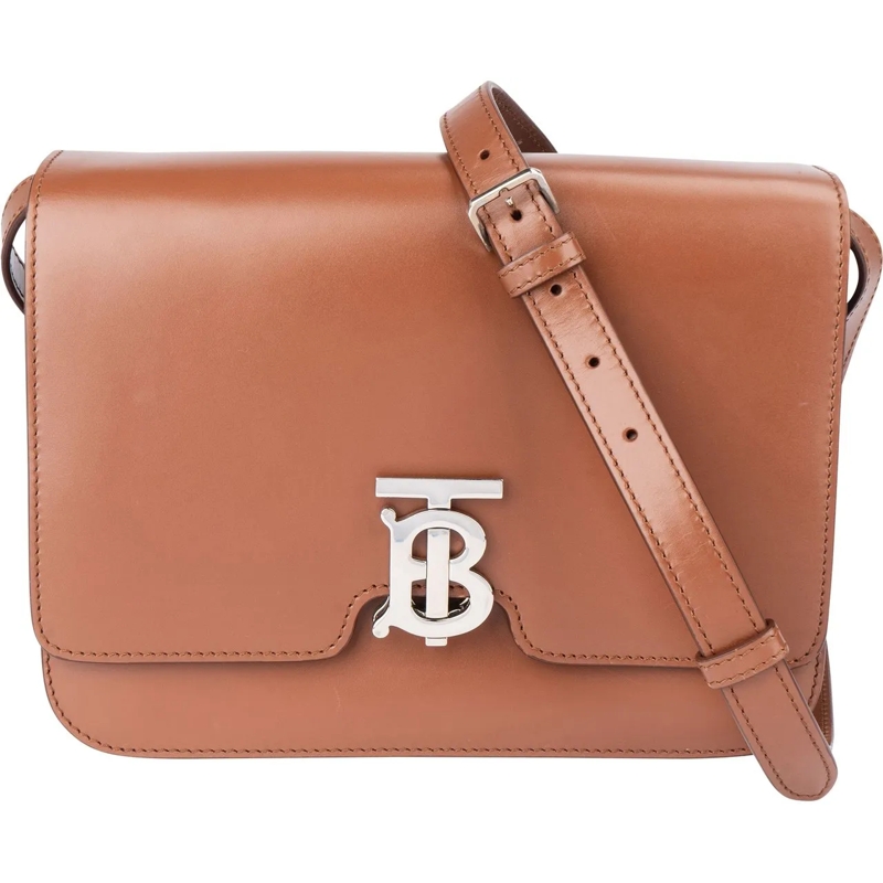 Burberry Schultertasche Burberry Brown Leather SM TB Box Crossbody Bag braun