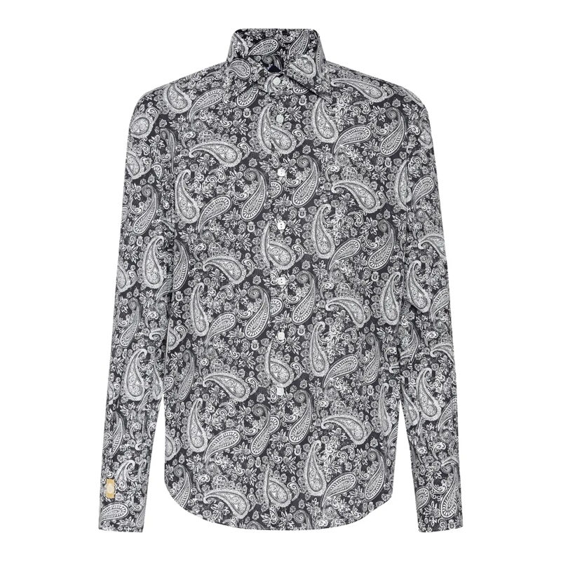 BILLIONAIRE Hemd Hemd Paisley schwarz