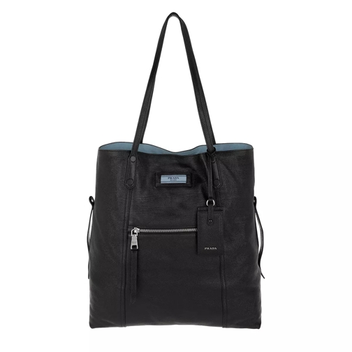 Prada Etiquette Shopping Bag Leather Nero/Astrale Sac à provisions
