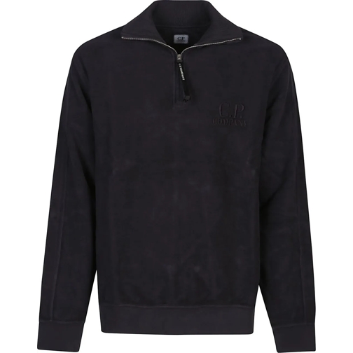 CP Company  Diagonal Polo Collar Sweatshirt Black schwarz