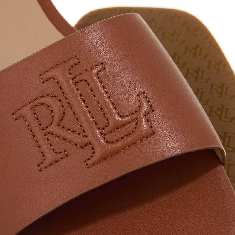 Lauren Ralph Lauren Slides Everley Sld Sandals Slide Lauren Tan(Image 4)