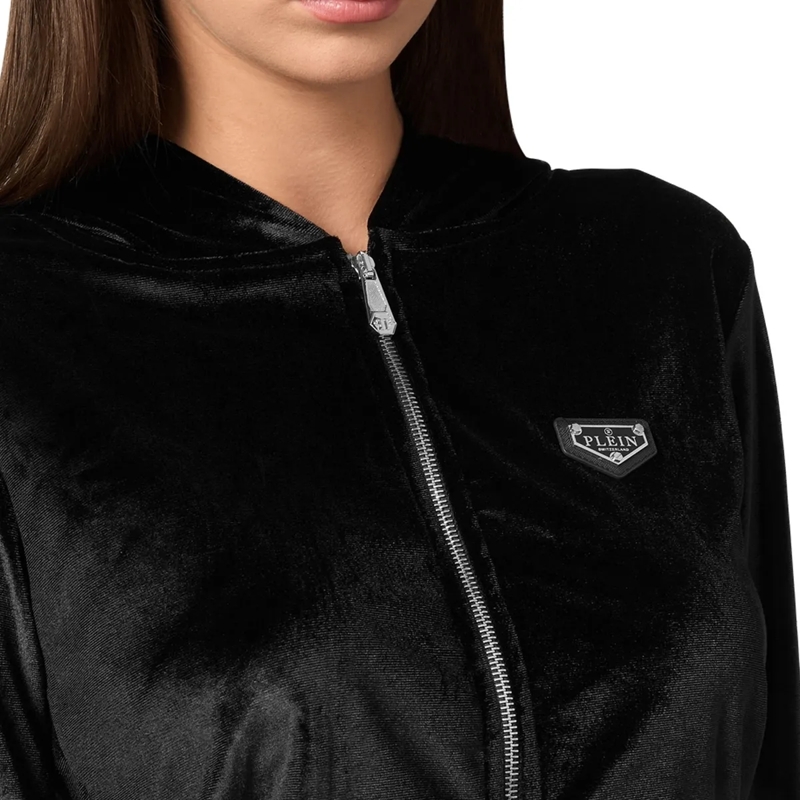 Philipp Plein Daunenjacke Sweatjacke Mit Kapuze Skull Mit Schmucksteinen schwarz(Image 2)
