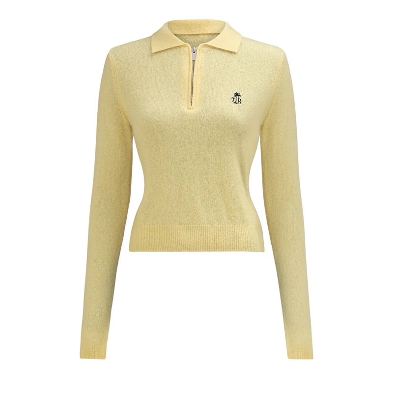 True Religion  Strick-Poloshirt AMARA gelb