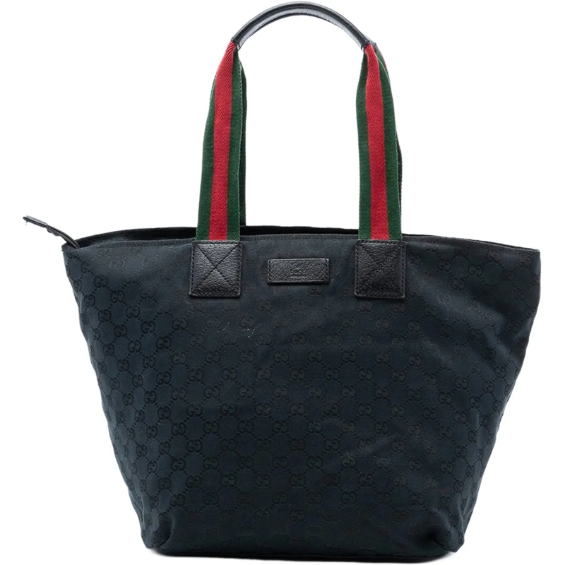 Gucci Shopper GG Canvas Web Tote schwarz