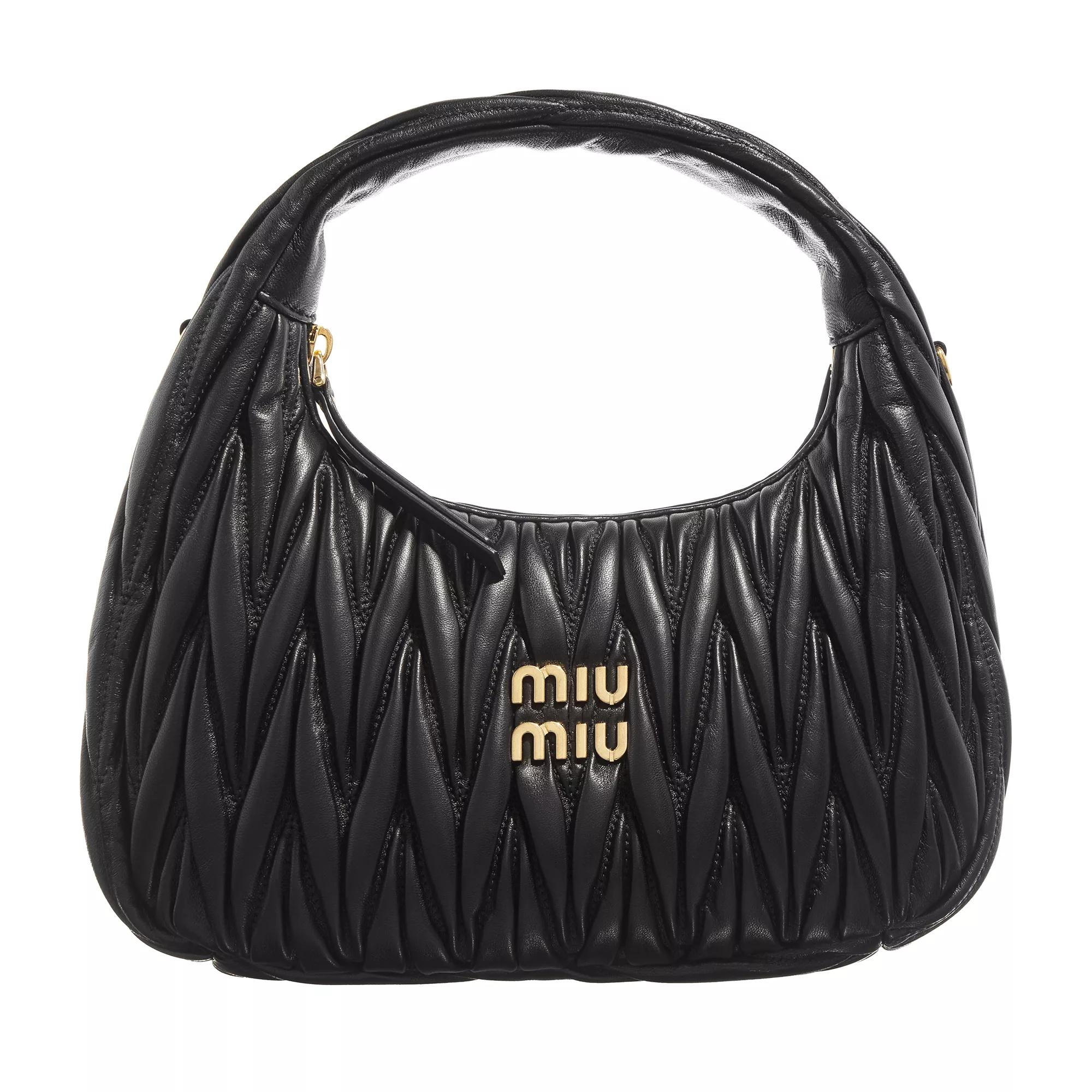 Miu Miu Wander Hobo Bag Black | Sac hobo | fashionette