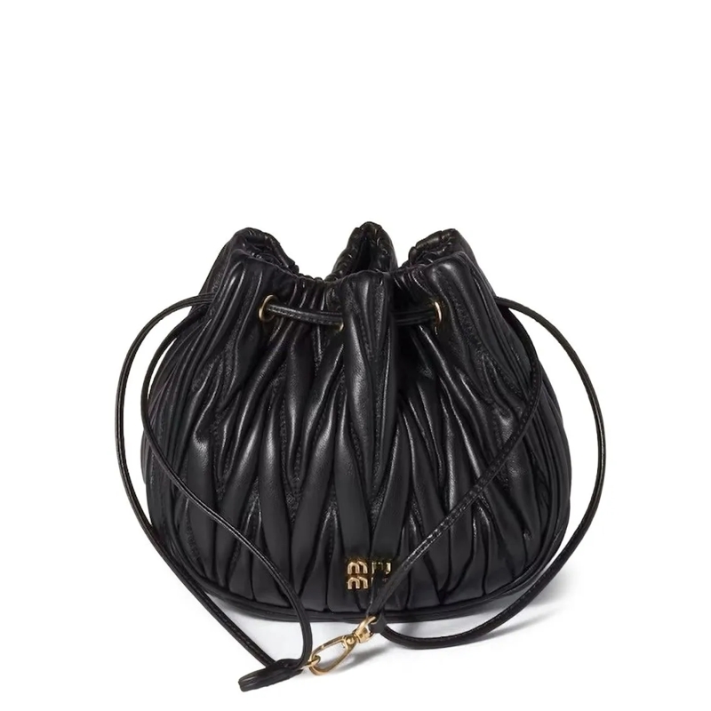 Miu Miu Buideltas Quilted Nappa Leather Case Black