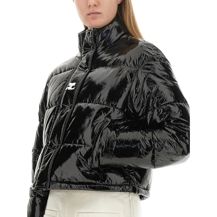 【関税&送料込】Courreges Short Vinyl Down Jacket Courrèges Short Vinyl Down Jacket Black