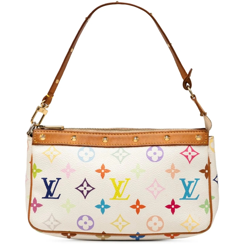 Louis Vuitton Schultertasche Monogram Multicolore Pochette Accessoires weiß