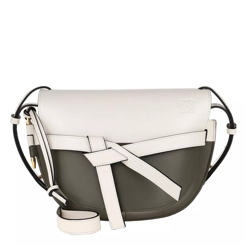 Loewe Gate Small Bag Leather Soft White/Khaki Cross body-väskor