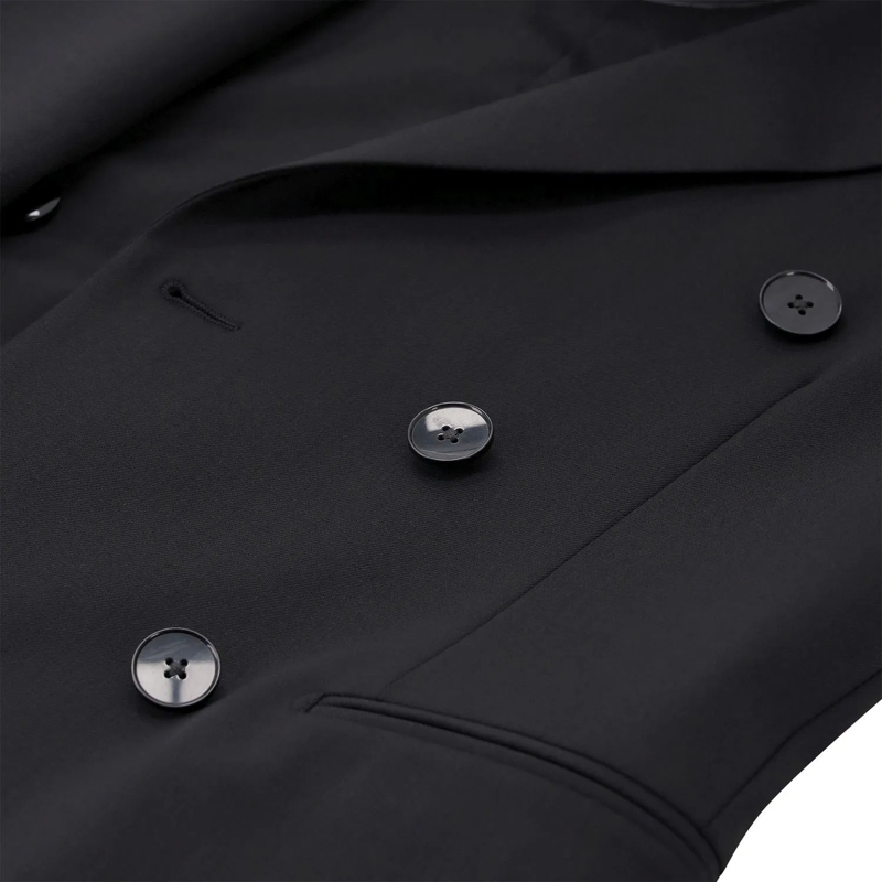 Lardini Manteau de transition Zweireihiger Blazer schwarz(Image 3)