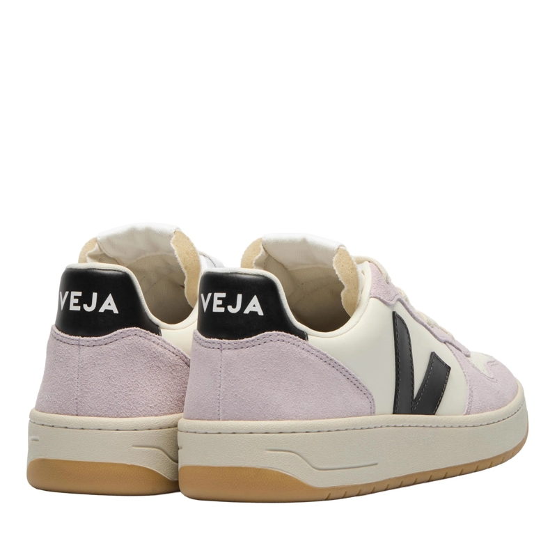 Veja Low-Top-Sneaker V-10 Prime Leather Pure Black Parme(Image 3)