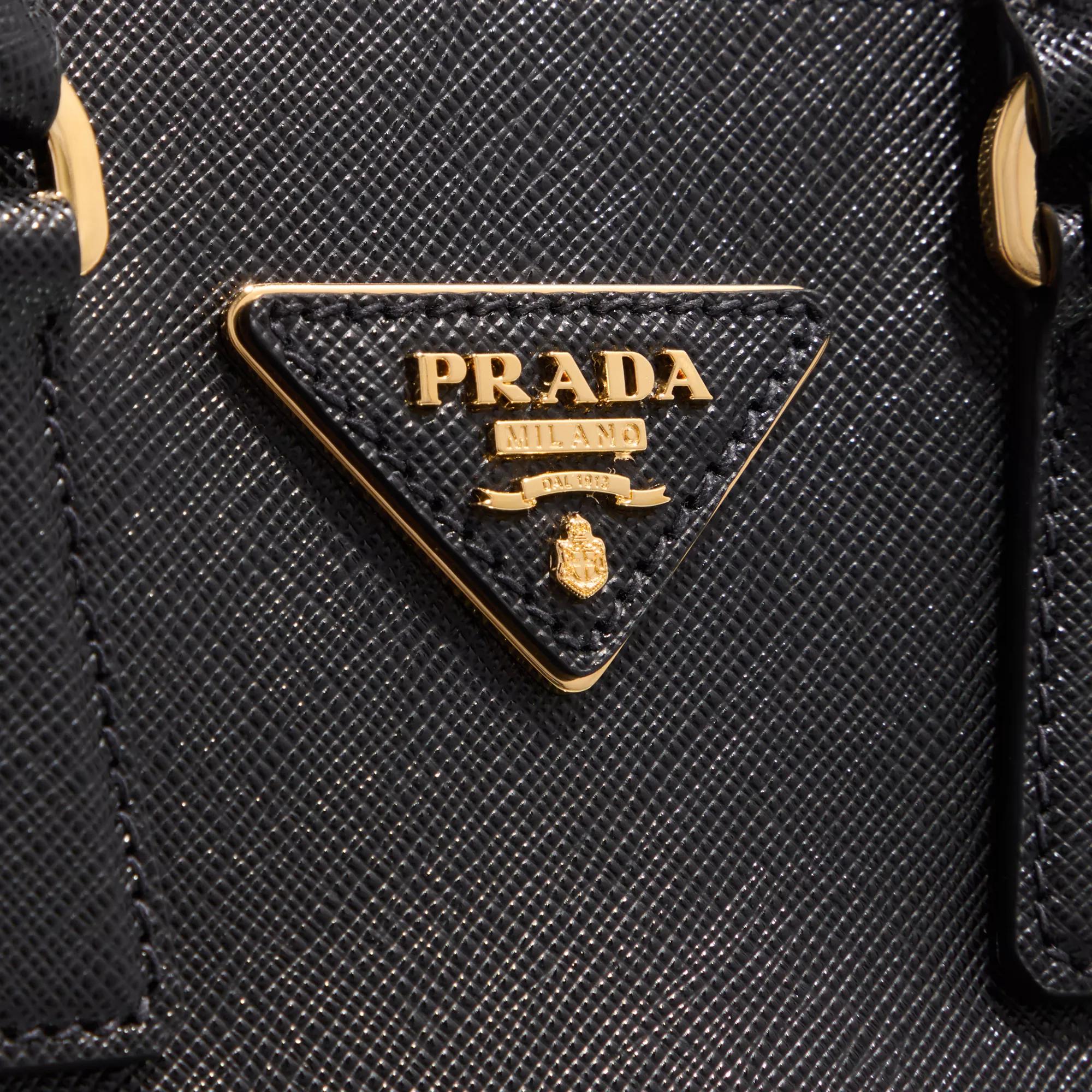 Prada Crossbody bags Mini Tote Double Handle And Strap in zwart