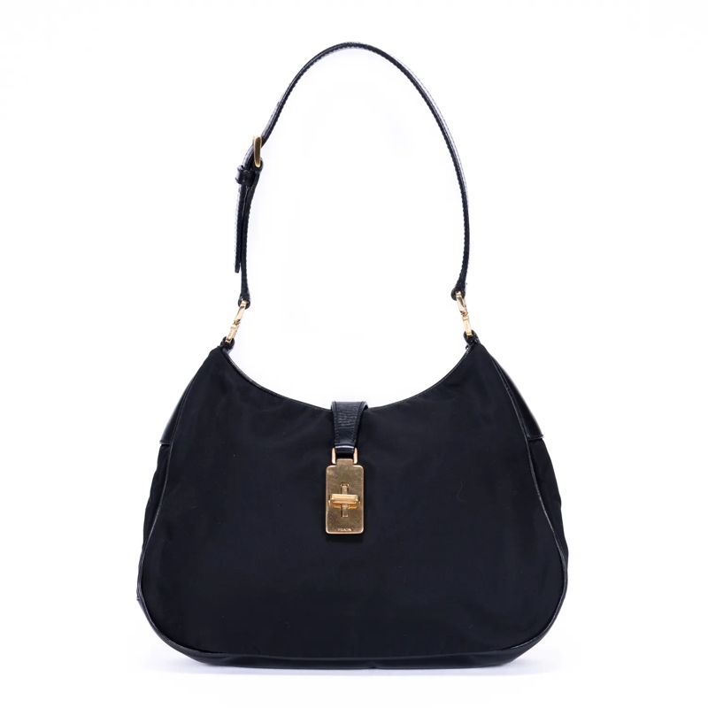 Prada Crossbody Bag Tessuto schwarz
