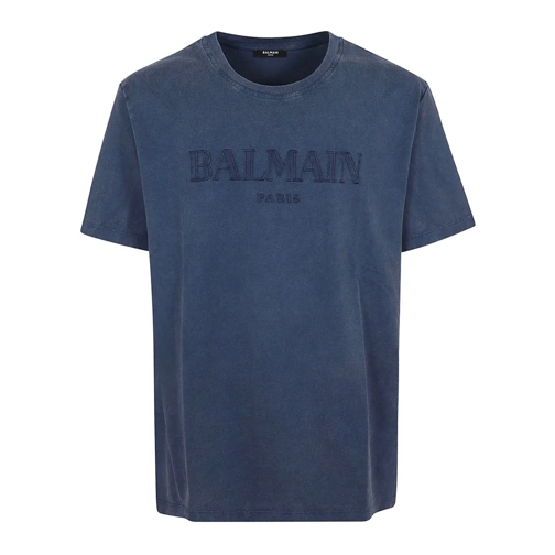 Balmain T-Shirts Vintage Emb T-Shirt - Reg Fit Blue