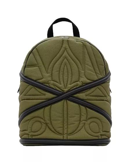 Alexander McQueen Rucksäcke - Green Double Shoulder Strap Backpack - Gr. unisize - in Grün - für Damen