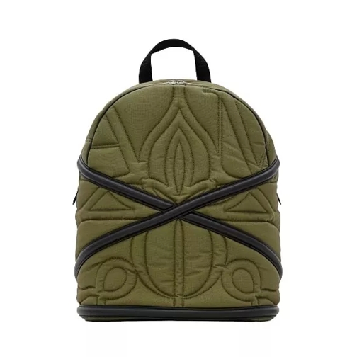 Alexander McQueen Green Double Shoulder Strap Backpack Green Sac à bandoulière